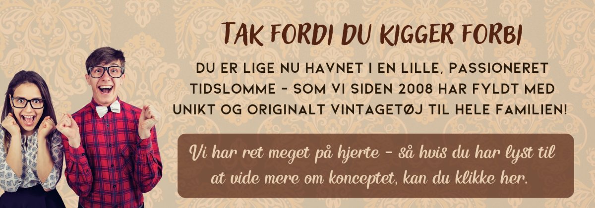 ugentlig Mitt de Stort online udvalg af originalt vintage tøj hos MorfarsMoustache.dk