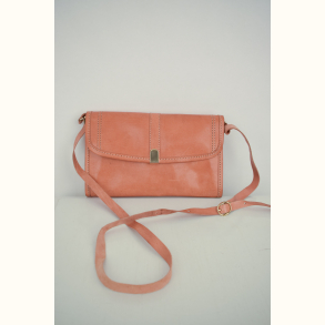 Vintage l�der skuldertaske