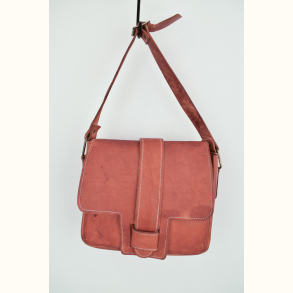 Vintage lder skuldertaske 
