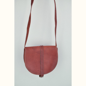 Vintage lder skuldertaske