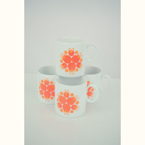 4 sm� vintage kaffekopper