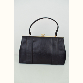 Sort vintage hndtaske