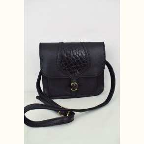 Vintage lder skuldertaske