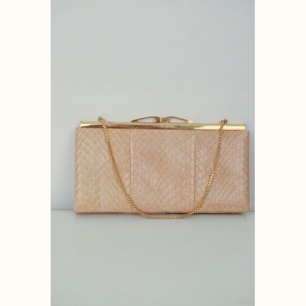 Vintage h�ndtaske i slangeskind