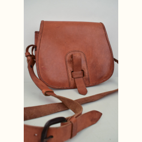 Vintage lder skuldertaske