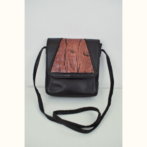 Vintage lder skuldertaske