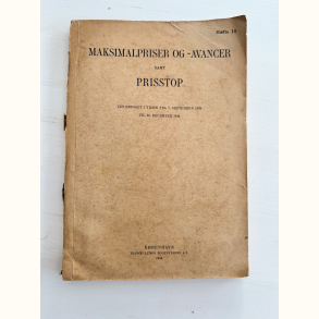 Maksimalpriser og avancer samt prisstop