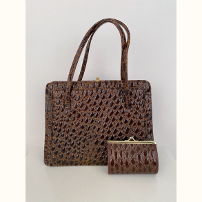 Vintage h�ndtaske med pung